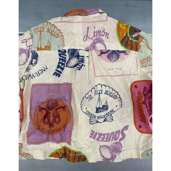 BDG Urban Outfitters Del Rey Souvenir Button Down Shirt Womens XS Boho Top - Picture 7 of 7